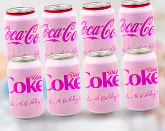 Custom Soda Can printed labels for party Soda wrappers custom design snacks, printed labels only, Birthday deco