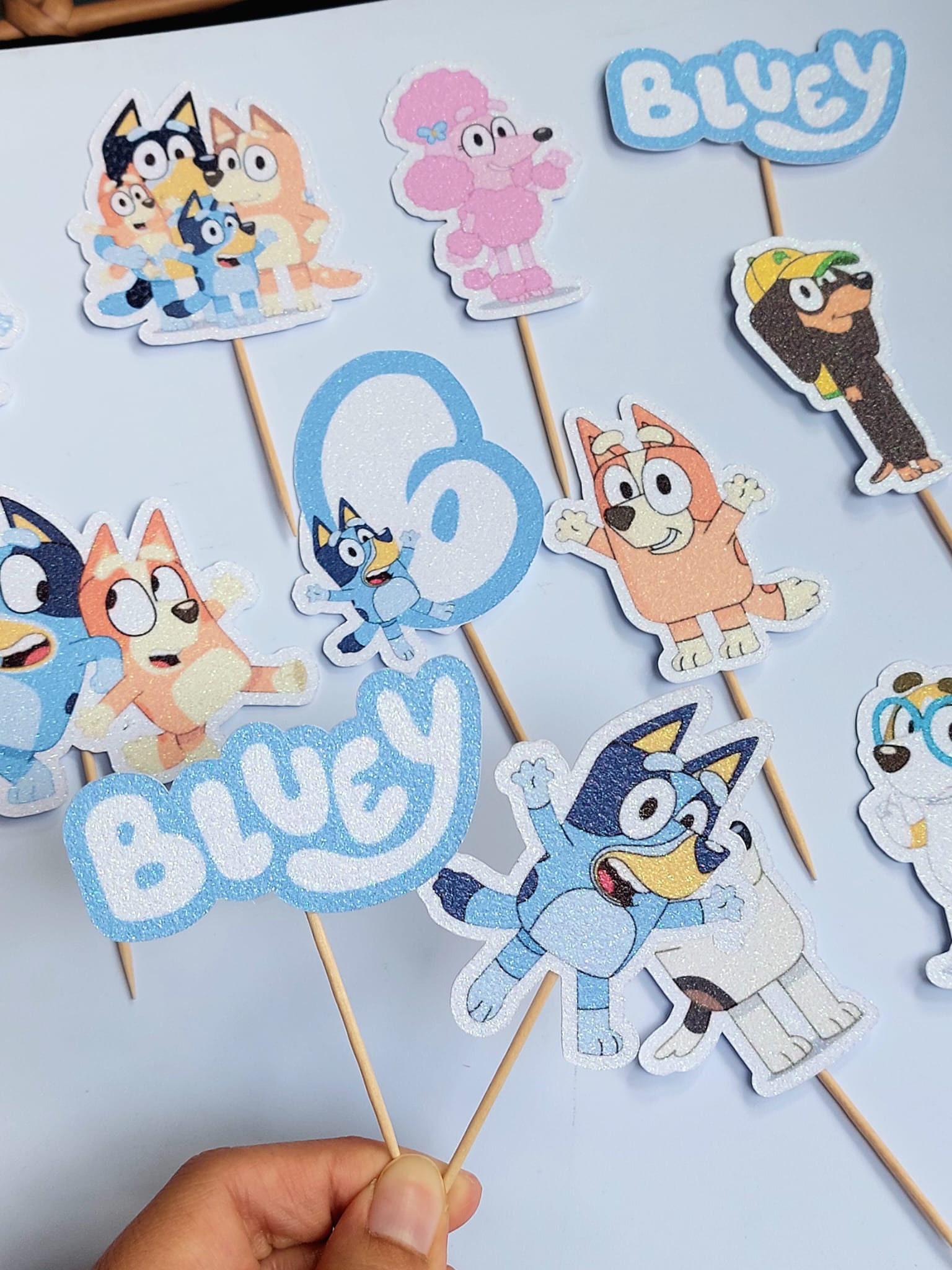 Bluey Cupcake Toppers Bluey Birthday Cake Topper Kids Cupcake Etsy Australia