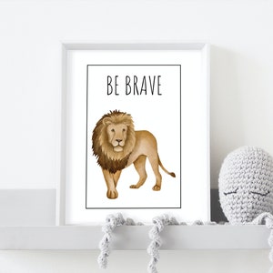 x3 - Nursery wall art animals digital print quote - 8 x 10in