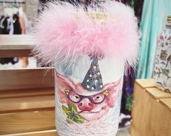 Party Pig Mason Jar Tissue Holder