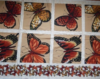Cross Butterfly Floral Faith 100% Cotton Small Fabric Panel - Etsy