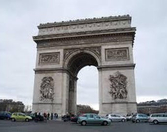 Paris Party Decor, Arc de Triomphe 3D Papercraft, Kids Birthday Activity, STEM Architecture Project, DIY Paper Model Template Kit, PDF