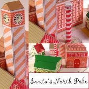 Paper Craft North Pole Toy Factory: DIY Paper Model (PDF)
