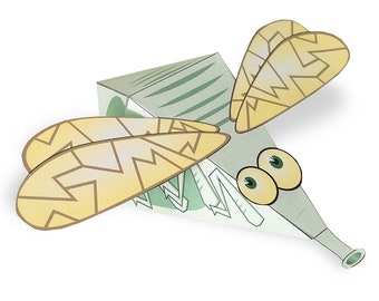 DIY Papiermodell Tiere Kinder Kunsthandwerk Aktivität 3D Papiermodell Kit Origami Chamäleon Schule Diorama Projekt STEM Spielzeug Geburtstagsparty PDF