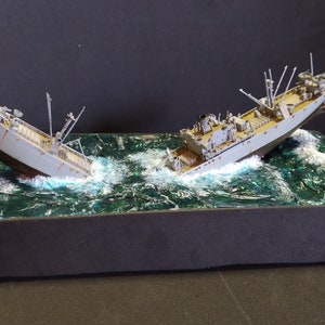 Atlantic war Ship Diorama Gifts for Friends Personalized Gifts