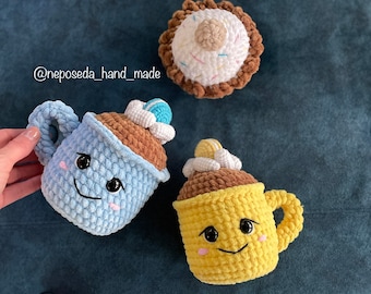 Crochet Amigurumi Coffee Cup: Pretend Play Food, Playroom Decor