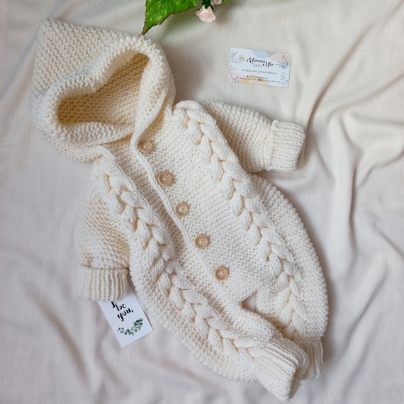 IN STOCK rochet Bodysuit Crochet Baby Outfit Handmade Onesie Cable Knit Romper Crochet Overalls Etsy