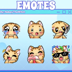 Chibi Orange tabby cat twitch discord emotes