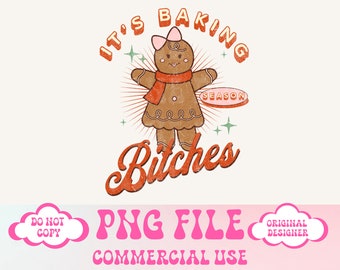 Christmas Png,Baking Crew png,Christmas cookie png,Gingerbread png,Design,Retro Christmas Png,Digital download,Christmas Sublimation Design