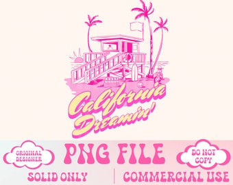 Summer png,California png,Retro Summer Sublimation Beach png Aesthetic Summer Trendy Summer Png Sublimation