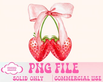 Strawberry Bow Png,Cherry png,Pink Bow,Aesthetic Png,Ribbon,Girlie Png,Valentine png,Vday png,Social Club png,coquette shirt design