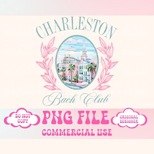 Charleston,Bachelorette,South Carolina,Girls Trip png,Aesthetic,Coquette,Charleston Art,Country Club,Preppy png,Trendy Shirt Design