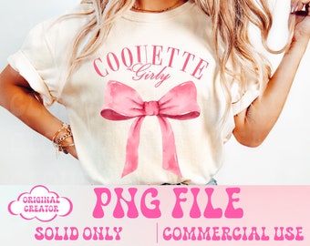 Coquette Girly,Trendy Cherry png,Soft Girl Era png,Pink Bow,Aesthetic Png,Ribbon,Girlie Png,Vday png,Social Club png,Coquette shirt design