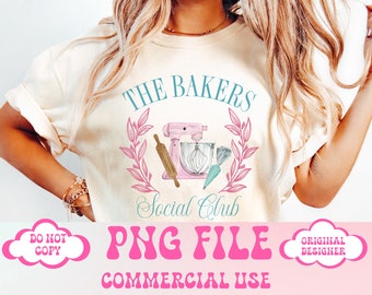 Baker png,baking png,Cooking png,Social Club,Bake,Coquette,Aesthetic png,Sourdough,Mama Png,Mothers Day Png,sublimation design,DTF Design