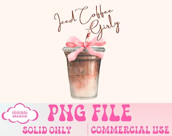 Iced Coffee Girly Png,Social Club Png,Croquette Png,Coffee Lover Png,Girls Club PNG,Cocktail PNG,Trendy Shirt Design