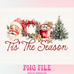 Kokette Weihnachten png, Kokette Bogen Png, Weihnachtssublimation, Trending png, Retro Feiertage png, Feiertagsstimmung png, Girly Weihnachten
