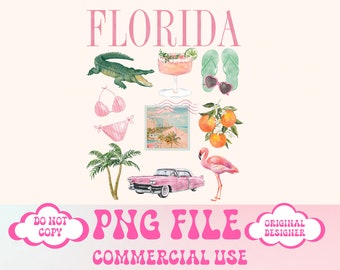 Florida png,Palm Beach,Girls Trip png,Retro Summer Sublimation Beach png Aesthetic,Bach png,Trendy Summer Png Sublimation