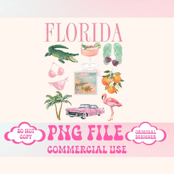 Florida png,Palm Beach,Girls Trip png,Retro Summer Sublimation Beach png Aesthetic,Bach png,Trendy Summer Png Sublimation