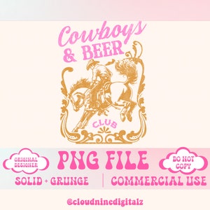 Cowboys and Beer png,Beer png,Vintage Cowboy Png,Cowgirl png Western png Retro Summer png,Boho summer png,Western summer png