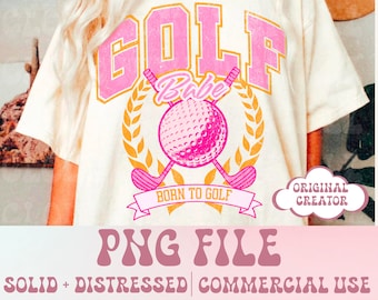 Golf PNG Girl Sports Png,Trendy PNG Preppy Png,Cart Girl,Golf Babe,Golf Balls,Retro png Sublimation Design T-Shirt Design Football PNG