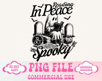 Funny Book Lover Halloween PNG, Cute Ghost Book Nerd, Ghost Halloween PNG, Ghost PNG, Teacher Png, Librarian Sublimation, Spooky Season Png