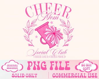 Cheer Sports Club,Social Club png,Cheerleader PNG,Cheer Png,Cheerleading Png,Sports Png,Footbal Png,Cheer Mom,Trendy Png Design