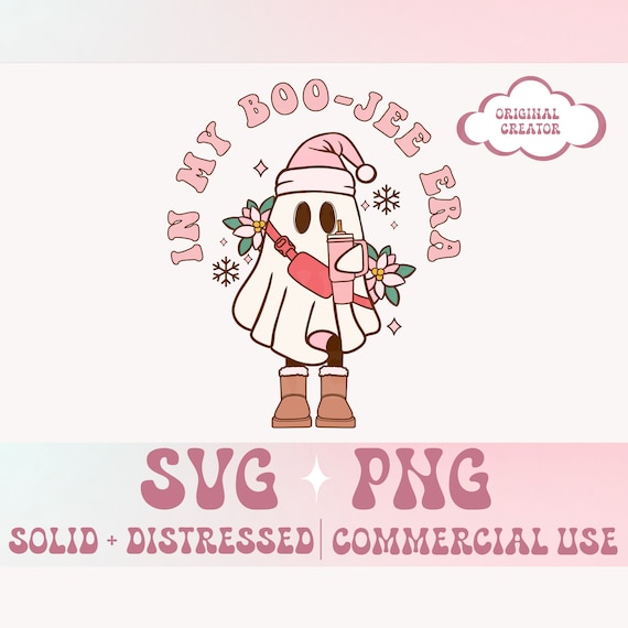 BooJee Ghost SVG,Bougie,Christmas Ghost Svg,Retro christmas svg,Retro Christmas png,Funny Christmas png Stanley,Belt bag