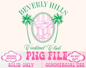 Beverly Hills, Club de cócteles png, Club de campo, Tenis png, Club social Png, Despedida de soltera PNG, Viaje de niñas PNG, Estética, Diseño de camisa de moda