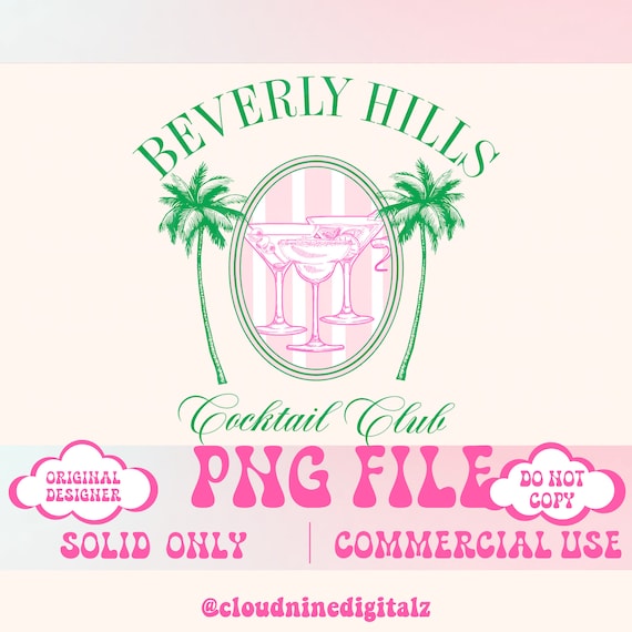 Beverly Hills,Cocktail Club png,Country Club,Tennis png,Social Club Png,Bachelorette PNG,Girls Trip PNG,Aesthetic,Trendy Shirt Design
