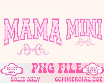 Coquette,Mama png,Mommy and Me png,Mama Mini Png,Trendy Cherry png,Soft Girl Era png,Pink Bow,Aesthetic Png,Girly Png,Coquette shirt design