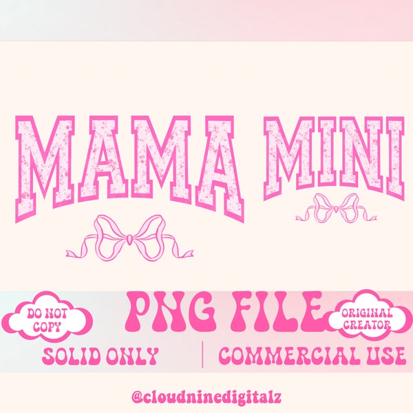 Coquette,Mama png,Mommy and Me png,Mama Mini Png,Trendy Cherry png,Soft Girl Era png,Pink Bow,Aesthetic Png,Girly Png,Coquette shirt design