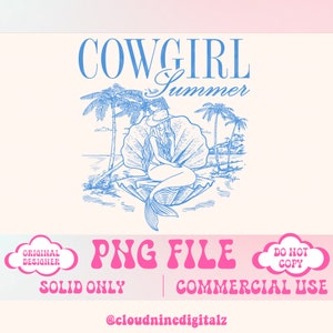 Cowgirl png Cowgirl Summer png Retro Summer png, Beach png Western Retro png western summer png Summer Trendy hoodie sublimation Surfer
