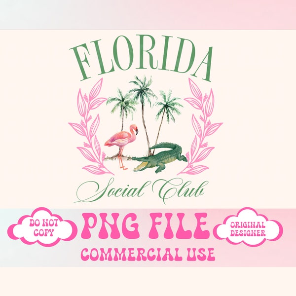 Florida png,Social Club png,Palm Beach,Girls Trip png,Retro Summer Sublimation Beach png Aesthetic,Bach png,Trendy Summer Png Sublimation