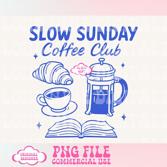 Book Png,Bookish design,Slow Sunday,Aesthetic Png,Book lover png,Introverted Reader design,Bookish Shirt Design,Retro Book png,Coffee png
