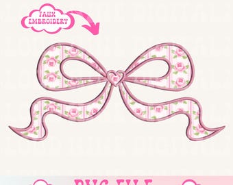 Patch Pattern Bow,Coquette,Faux Embroidery,Chinoiserie,Bow,Mama,Spring png,Floral Bow,Aesthetic,Trendy Mom,Boho png,Girl Mom