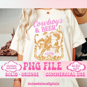 Cowboys and Beer png,Beer png,Vintage Cowboy Png,Cowgirl png Western png Retro Summer png,Boho summer png,Western summer png