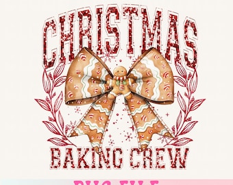 Christmas Png,Baking Crew png,Christmas cookie png,Gingerbread png,Design,Retro Christmas Png,Digital download,Christmas Sublimation Design