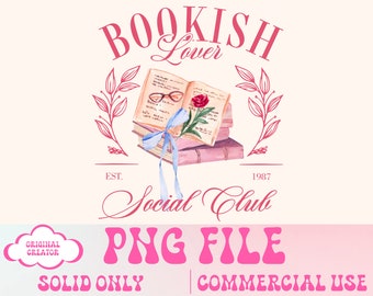 Coquette,Book Club png,Book Png,Bookish design,Pink Bow,Aesthetic Png,Book lover png,Girlie Png,Social Club png,coquette shirt design