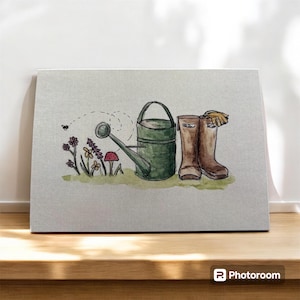 Carte pour les amateurs de jardin 105 x 148 mm| carte countrylife|carte d'anniversaire de jardin| Jardinage britannique | Bottes et gants pour carte de campagne