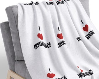 Ich liebe Versicherung 50x60 Sherpa als Geschenk für Makler