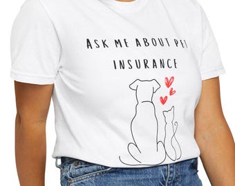 Ask me about Pet Insurance Agent Womens T-Shirt  Gift for Insurance Agents