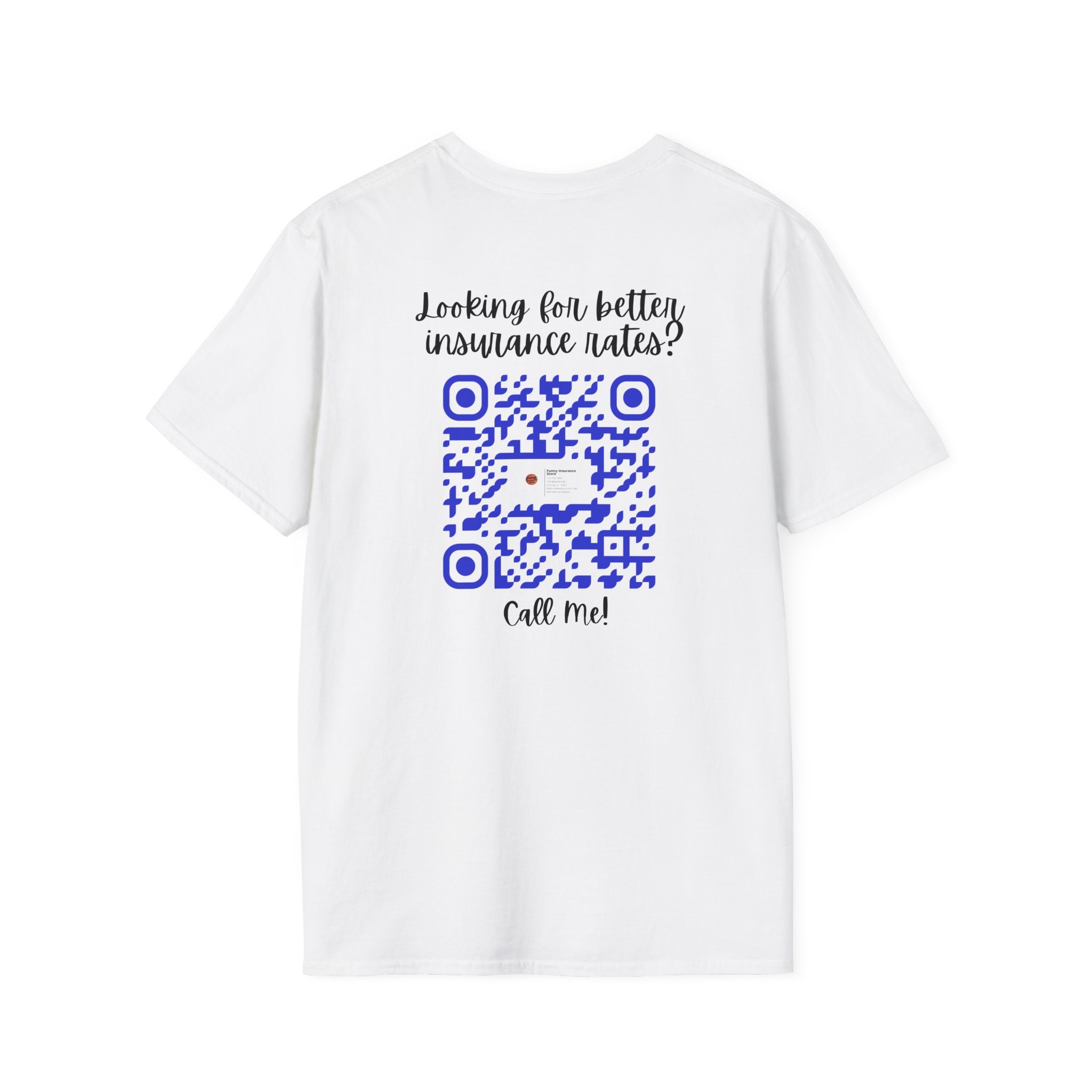 Call Me Insurance Agent QR Code Shirt Front and Back Insurance Agency ...