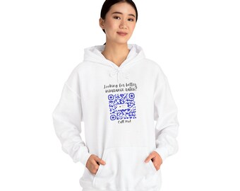 Casual QR Code Hoodie for Insurance Agents Get more insurance sales Personalized
