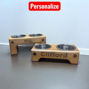 Elevated Cedar Pet Bowl Stand – Handmade & Personalizable
