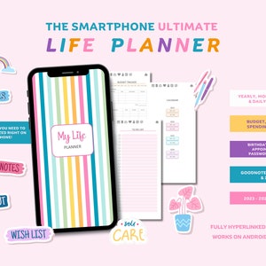 Digital Phone Planner, iPhone Planner, iPhone Goodnotes Planner, Digital iPhone Planner, Android Phone Planner, Easy Digital Planner