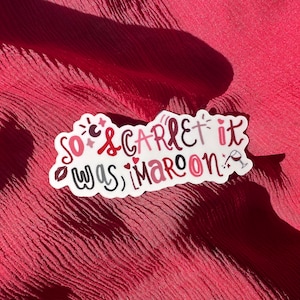 maroon sticker