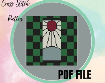 Patrón Punto de Cruz Anime / PDF Descargable / Descarga Instantánea