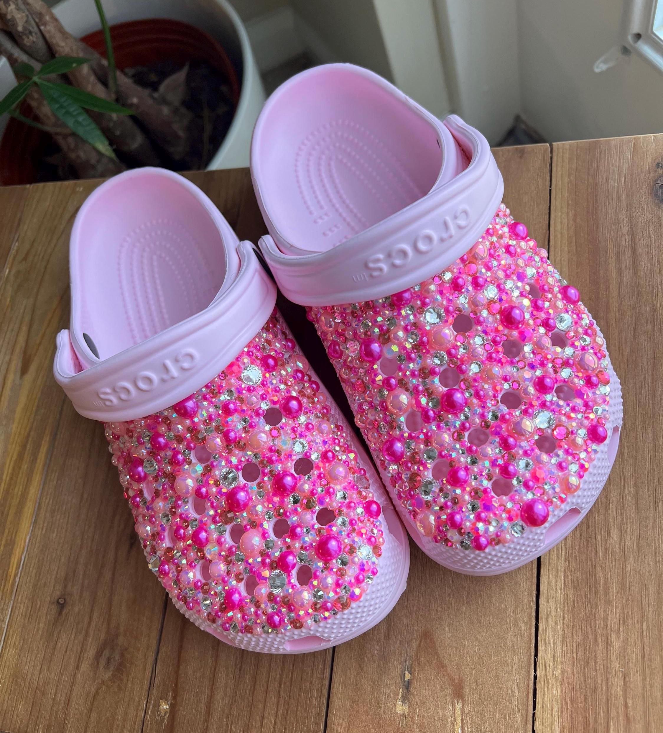 Iridescent Tassel Crocs Iridescent Crocs With Tassels Shop