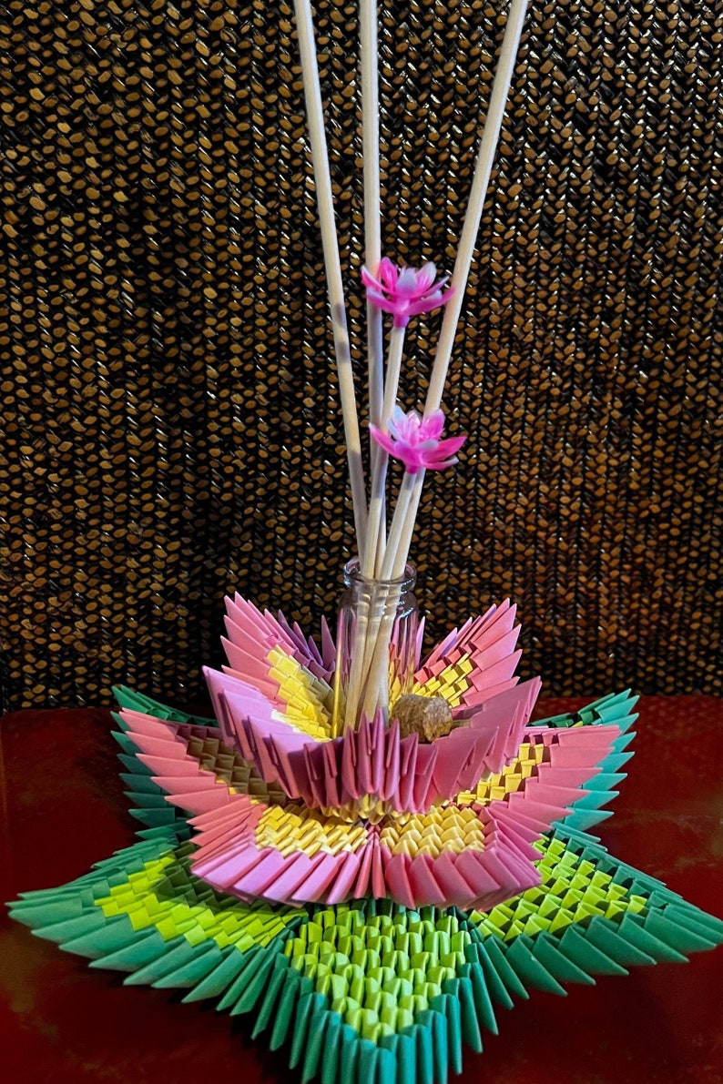 Origami Reed 3D Origami Flower Reed Oil Defuser - Hand Made - Etsy
