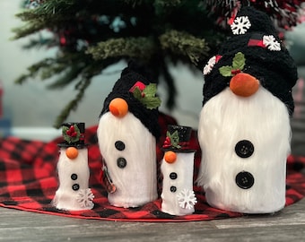 Snowman Gnomes: Handmade Winter Holiday Decor